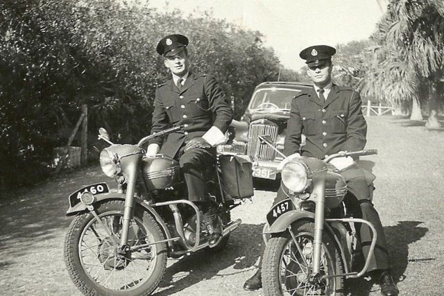 Bill McCormack and rick Hodgson on traffic patrol